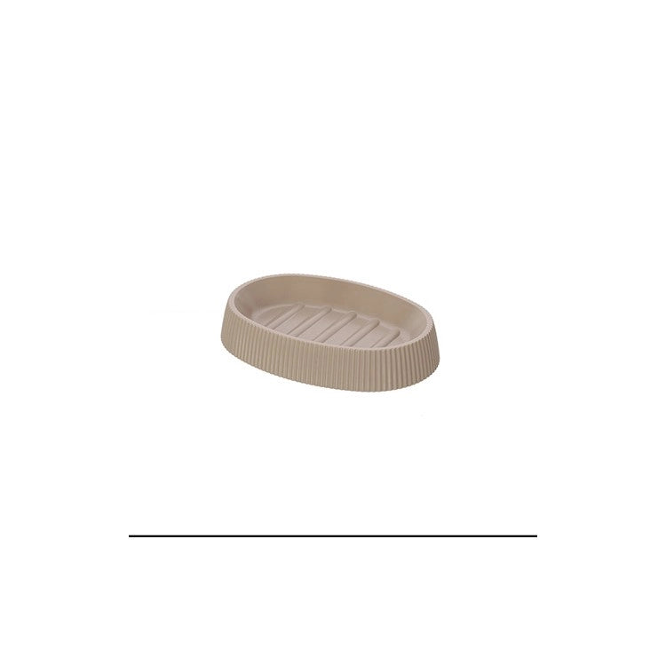 Portasapone beige linea London in plastica PS e ABS design moderno Feridras