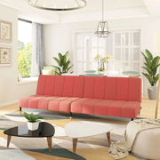 Divano Letto a 2 Posti Rosa in Velluto 375878