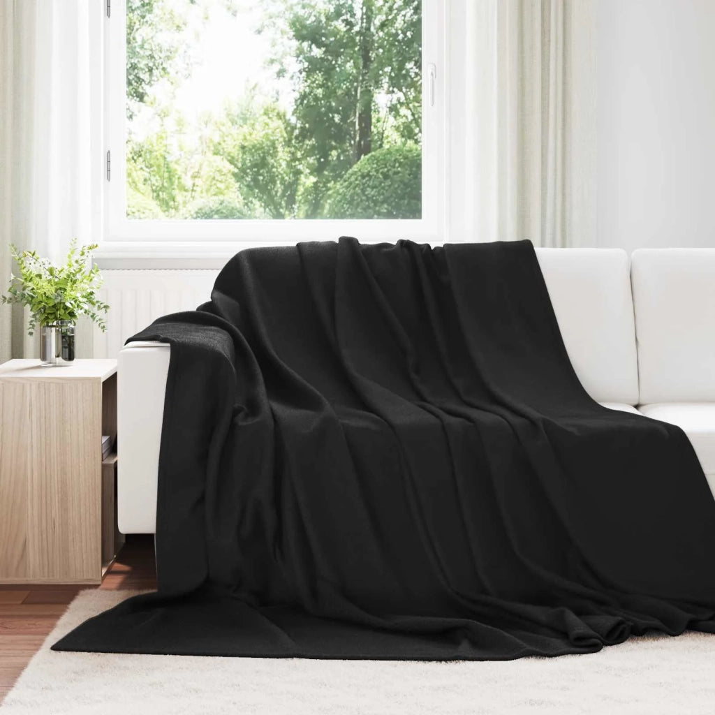 Coperta Nero 240 x 220 cm Panno