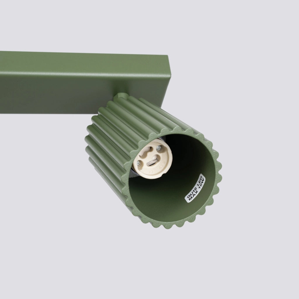 Lampada da soffitto KARBON 2 verde oliva