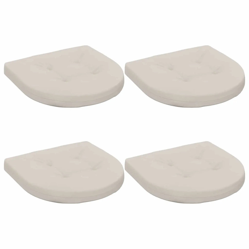 Cuscini per Sedia in 4 Pezzi 4 pz 100% Poliestere Bianco 945313