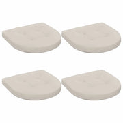 Cuscini per Sedia in 4 Pezzi 4 pz 100% Poliestere Bianco 945313
