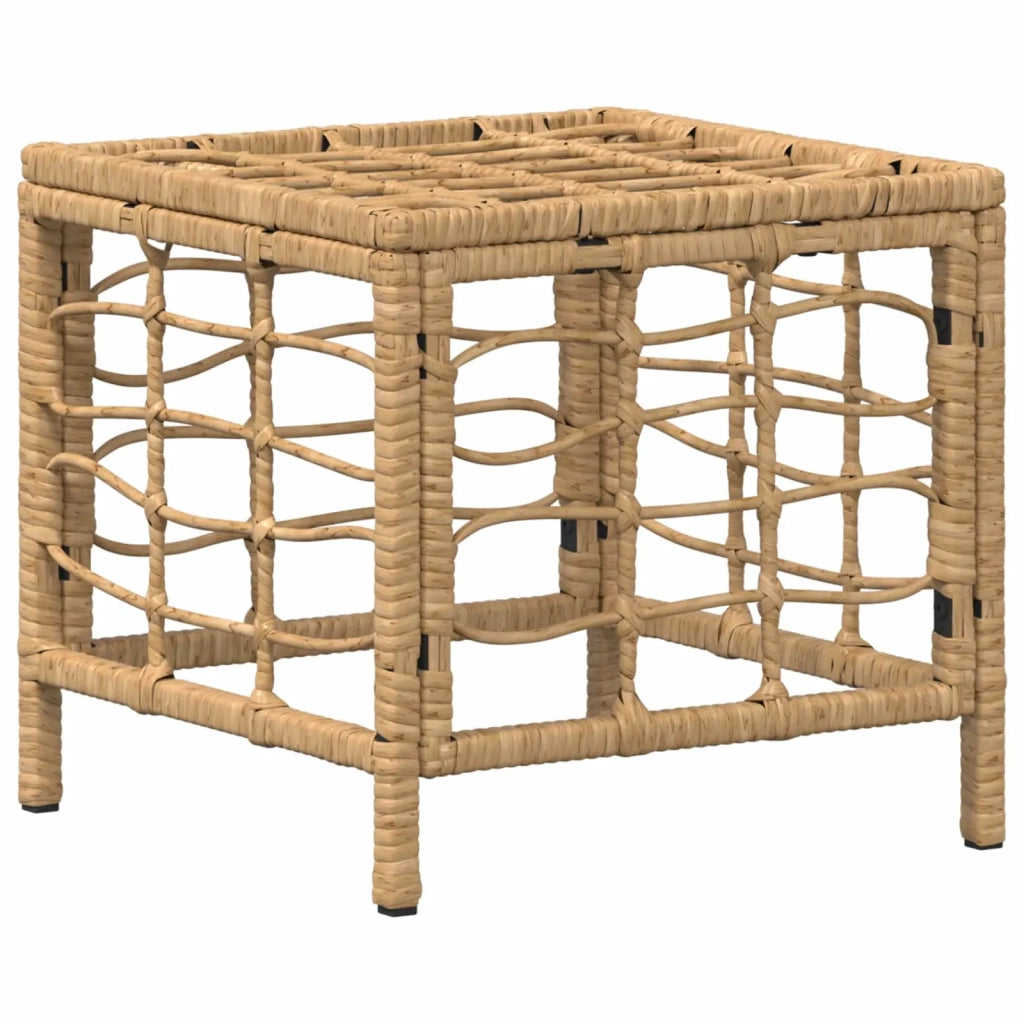 Set da Pranzo per Giardino con cuscino 4 pcs Naturale e Bianco 42026763