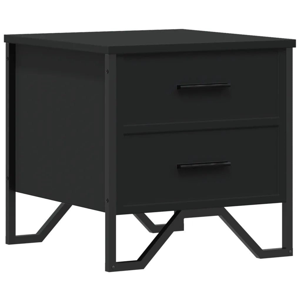 Comodino Nero 40x41x40 cm in Truciolato 848504