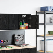 Pensile per Garage Nero in Legno Multistrato 860627