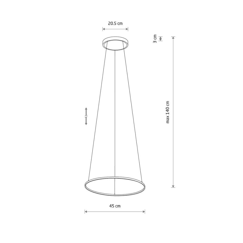 Lampada a sospensione LED nera Circolo S 3000K Nowodvorski