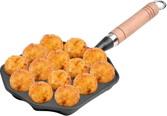 Piastra per Takoyaki con rivestimento antiscivolo e 14 fori