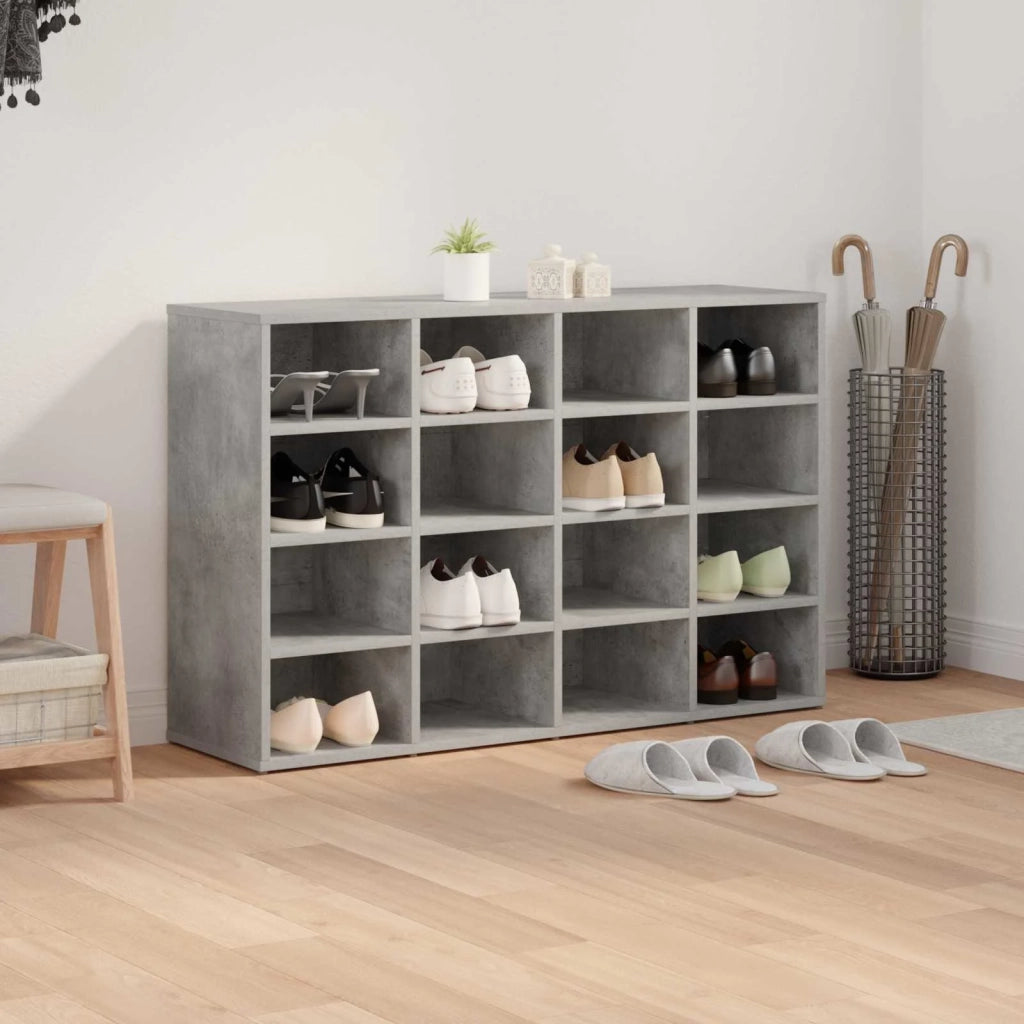 Mobile per scarpe-Scarpiera Grigio cemento 103 x 30 x 67 cm