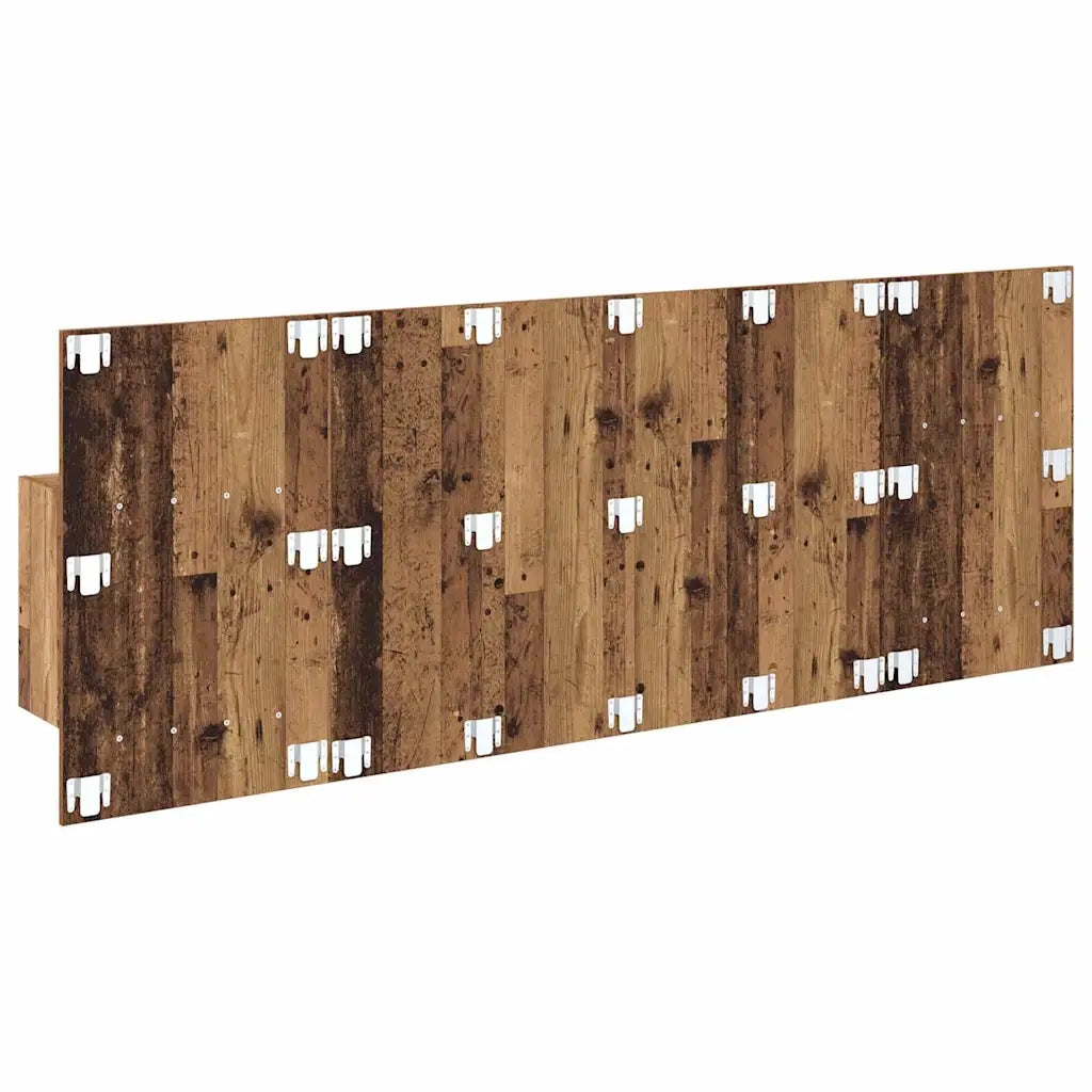 Testiera | Testata con Comodino 3 pcs Legno vecchio Legno multistrato