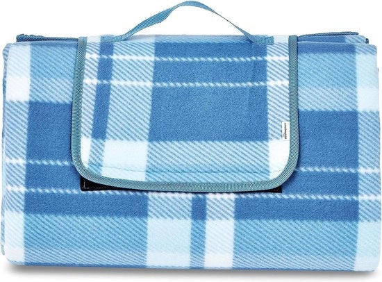 Tappeto impermeabile per esterno 200 x 200 cm blu per picnic
