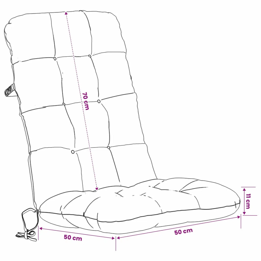 Cuscini per Sedia Alta in 4 Pezzi VIANEN 4 pcs 100% Poliestere 953777