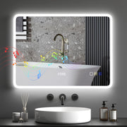 Specchio da Bagno con Luce LED ¨C Minimal ¨C Bianco 80x60 cm