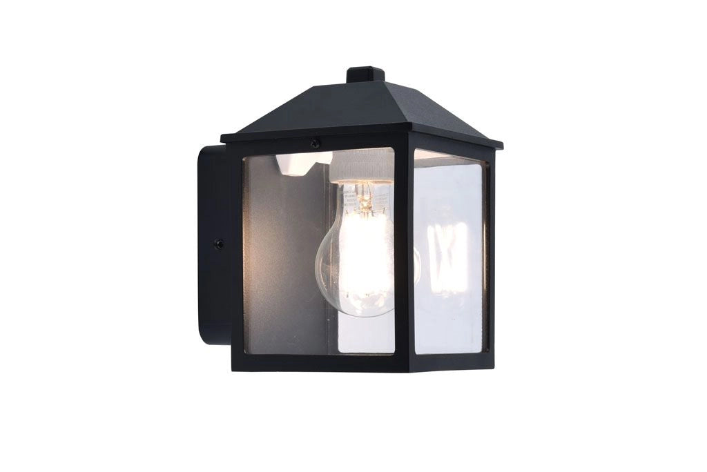 Applique esterna Lutec Spire nera E27 IP44 25W alluminio