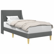 Letto singolo | Letto per adulti | Struttura del letto Grigio scuro 90 x 200 cm Tessuto