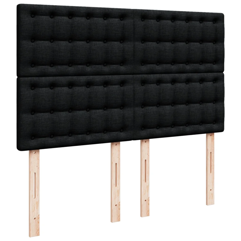 Giroletto a Molle con Materasso Nero 160x200 cm in Tessuto 3290555