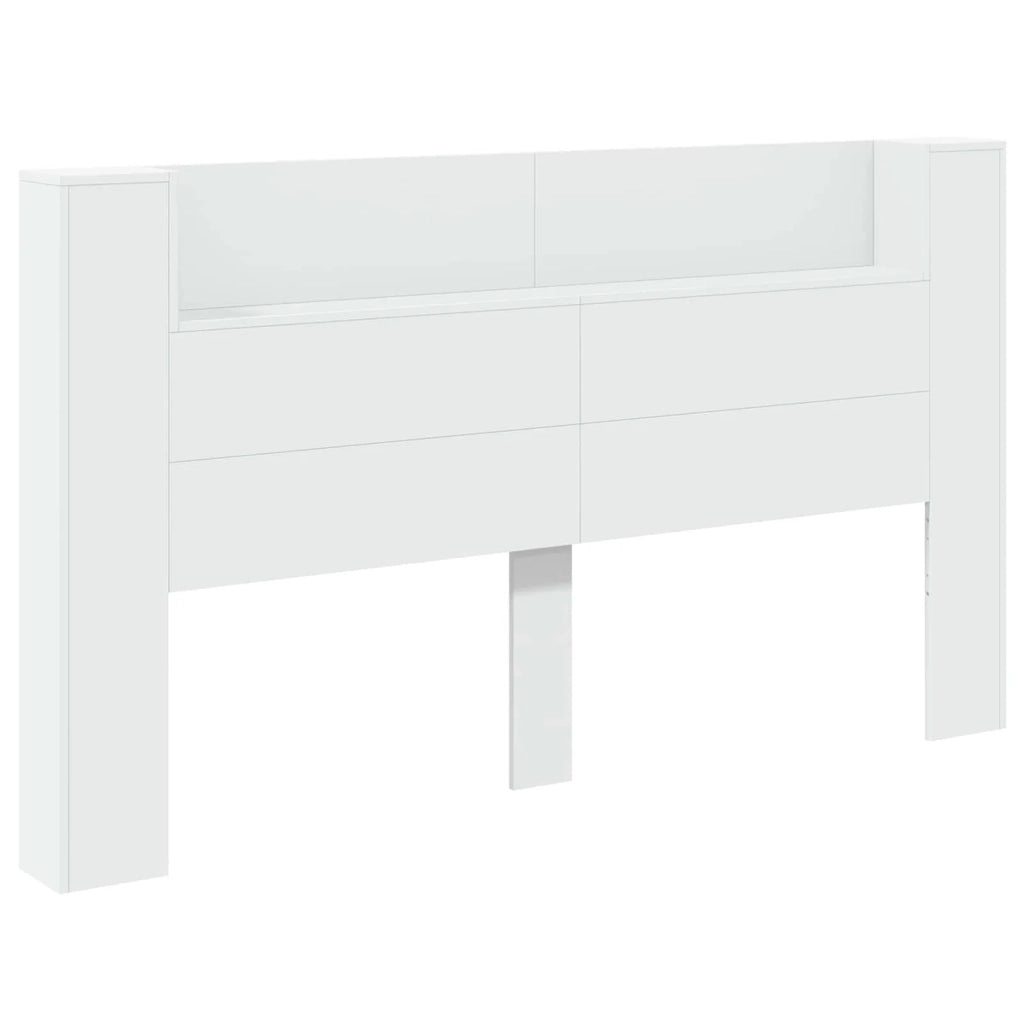 Testiera letto con mobile e LED Bianco 180 x 16,5 x 103,5 cm 8006544
