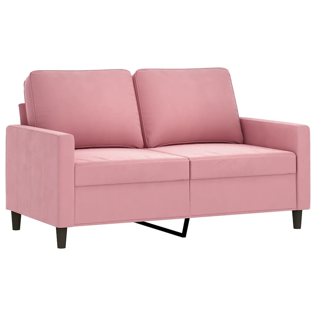 Set di Divani 4 pz con Cuscini Rosa in Velluto 3201967