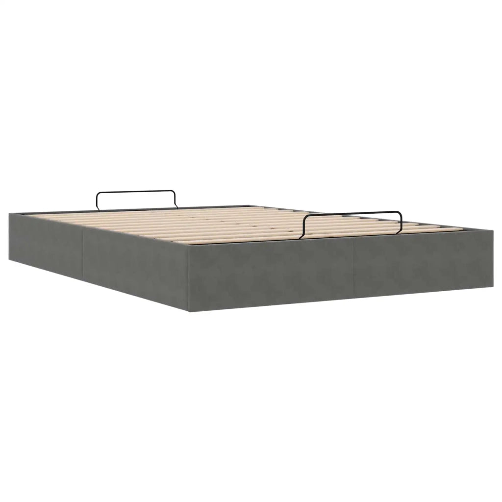 Letto ottomano Grigio Scuro Dimensione intera Velluto 3403073