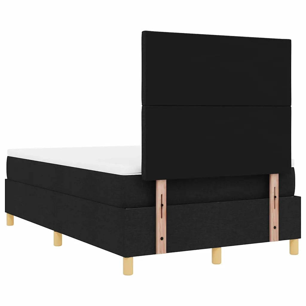 Letto a Sorgente LED con materasso Nero 120 x 190 cm Tessuto 3343161