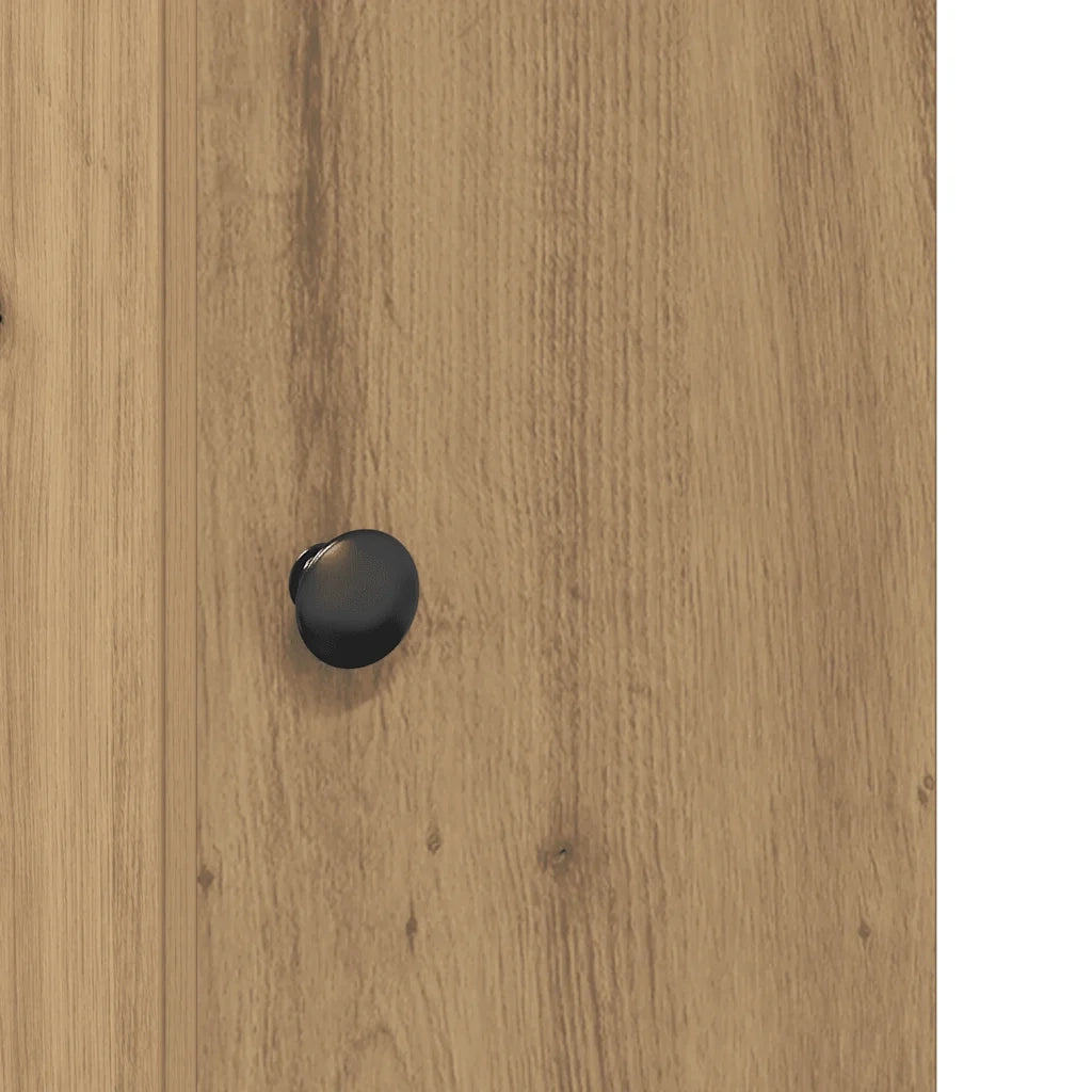 Mobile da Bagno con Portarotolo Rovere Artigianale 20,5x22x72cm 858523