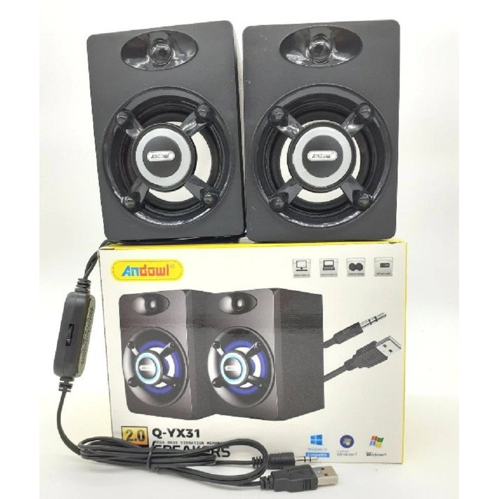Trade Shop - Set Di Altoparlanti Per Computer Pc Q-yx31 Speaker Alimentazione Usb Canali 2.0 -