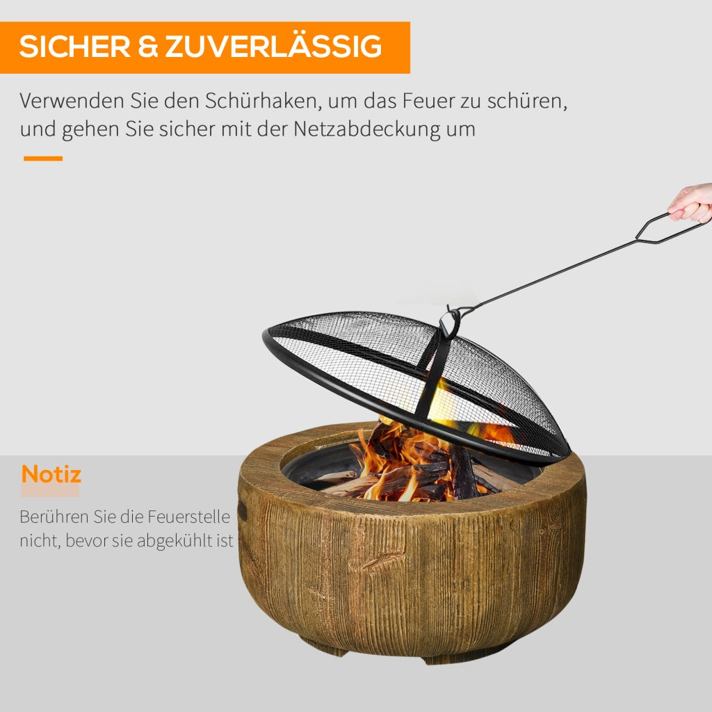 Braciere a Ceppo con Griglia e Attizzatoio ¨C zephmum ¨C ?61.5x39 cm