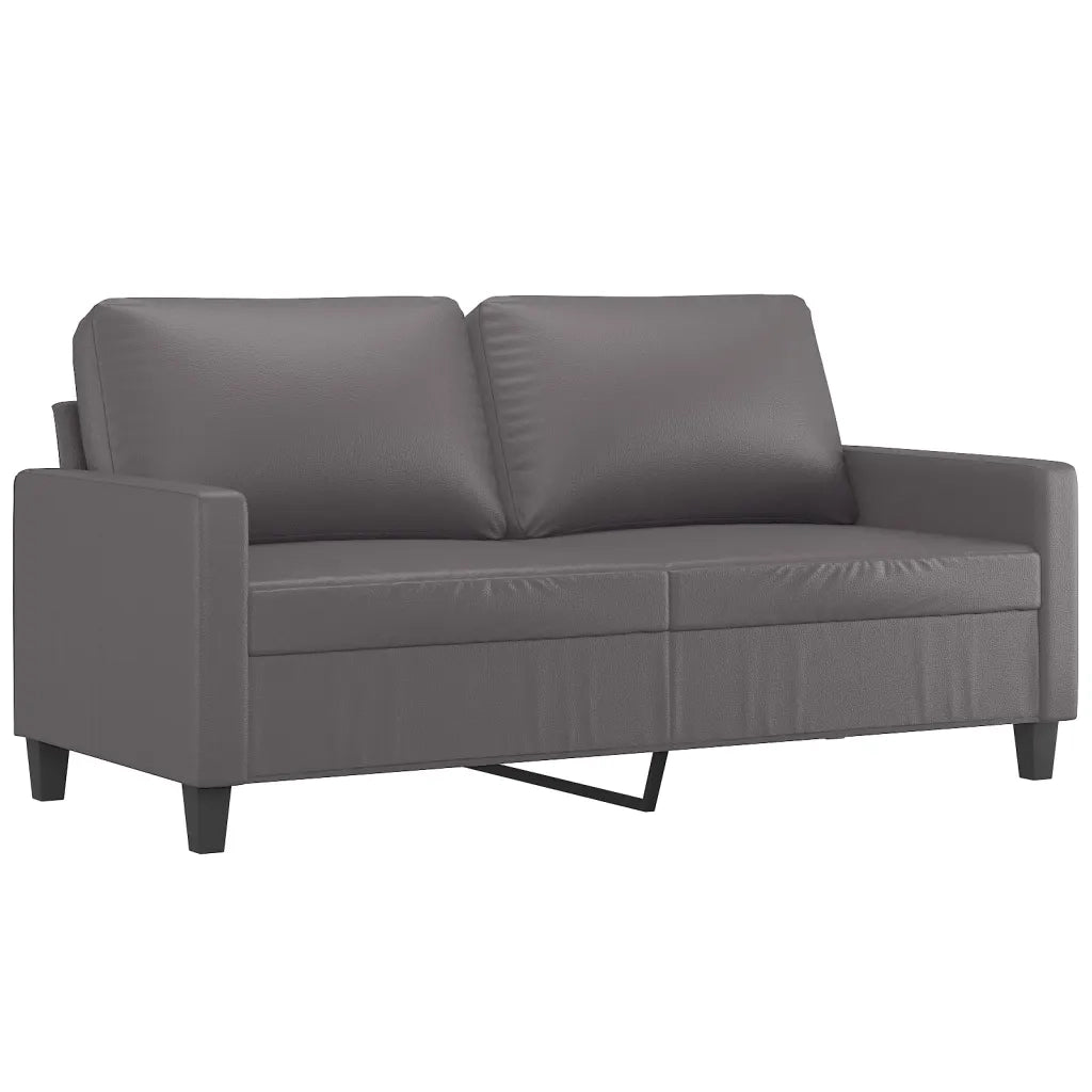 Divano a 2 Posti-Sofa 2 Posti Grigio 140 cm in Similpelle 397210