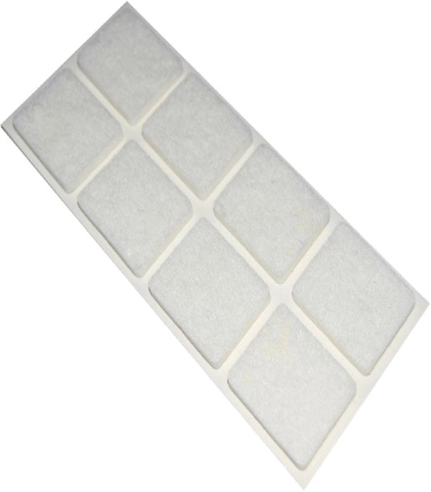 FELTRINI RETTANGOLARI  25x35 mm - Bianco - Blister 6 pezzi