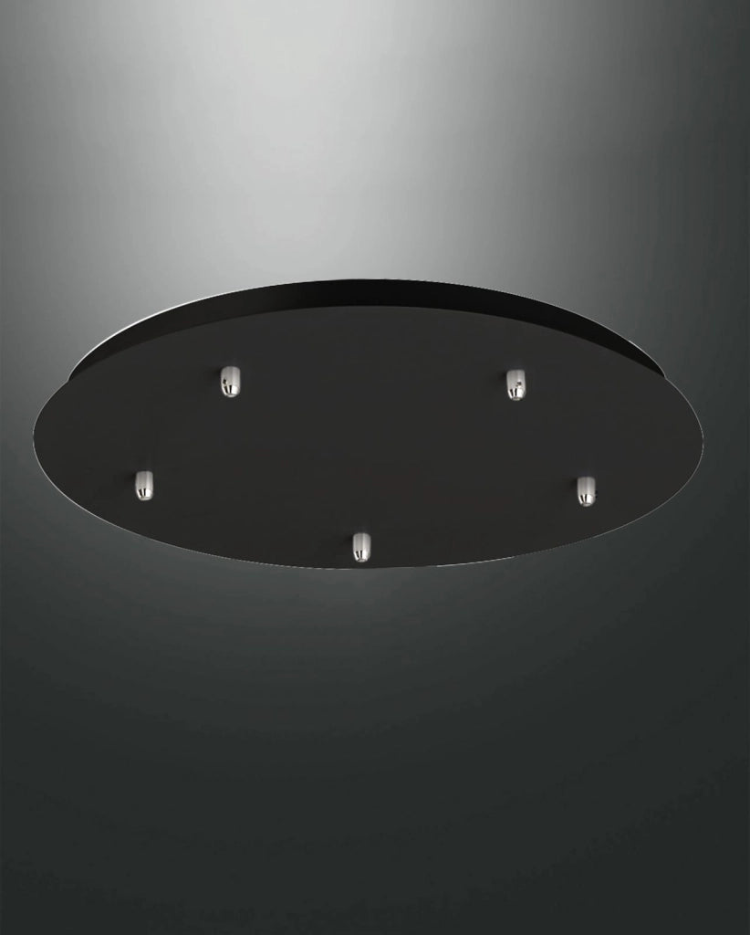 3481-52-101 EDISON MONTATURA NERA TONDA 5 FORI D.50cm