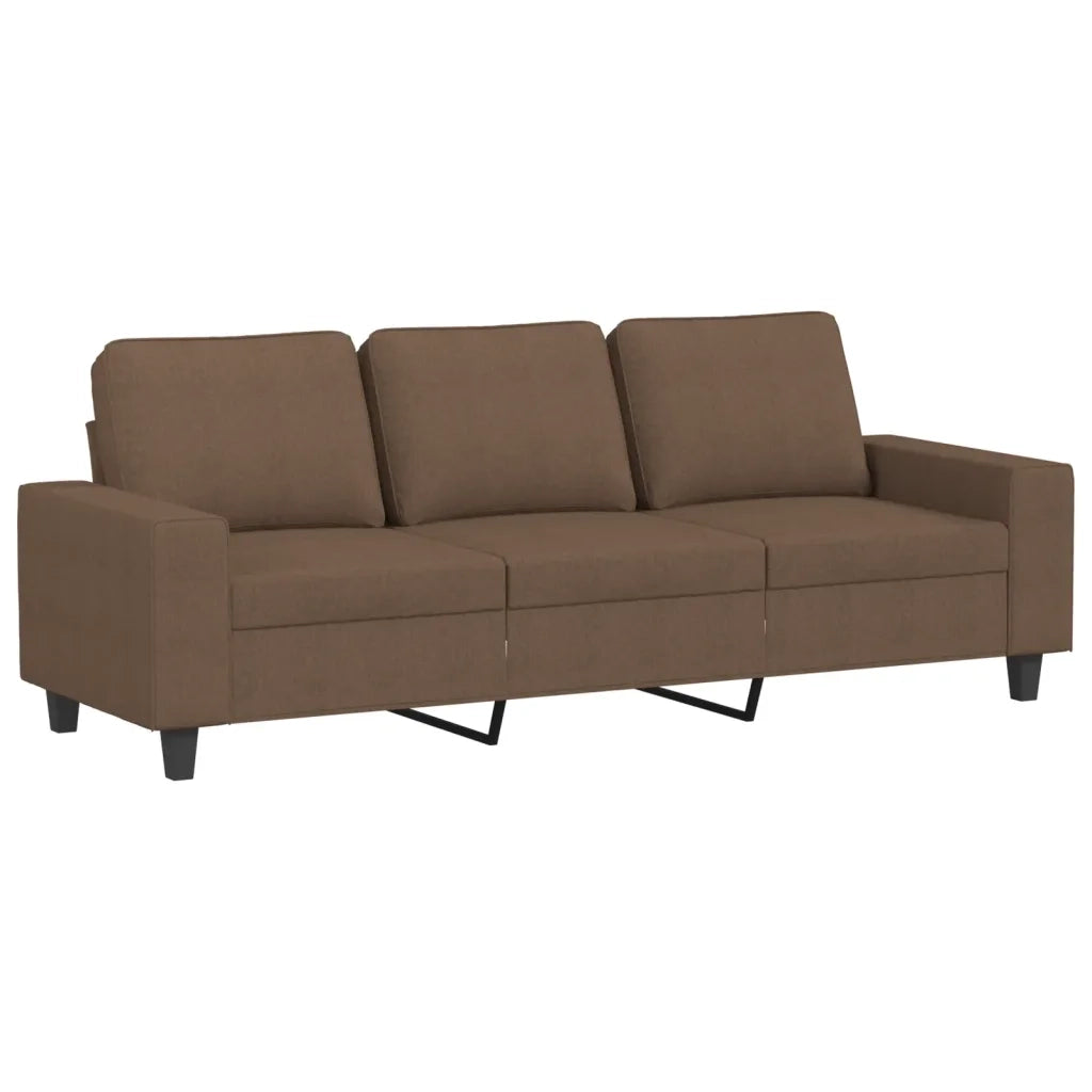 Divano a 3 Posti-Sofa 3 Posti Marrone 180 cm in Tessuto 645005
