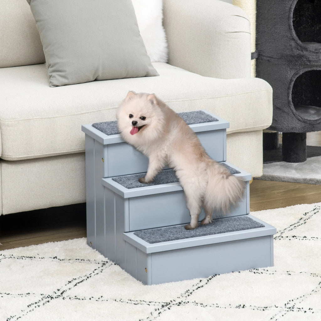 Scala per cani 3 gradini 38 cm alta ¨C zephmum ¨C grigio