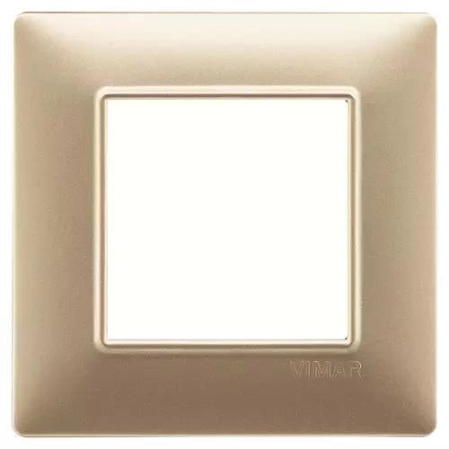 VIMAR PLANA - PLACCA 2M CHAMPAGNE OPACO