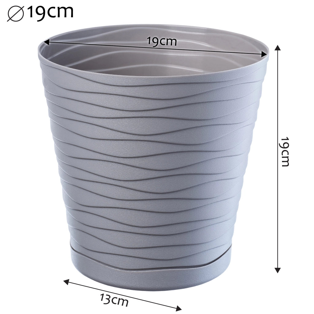 Vaso da fiori KADAX da 19 cm con coperchio e supporto, supporto per fiori in plastica