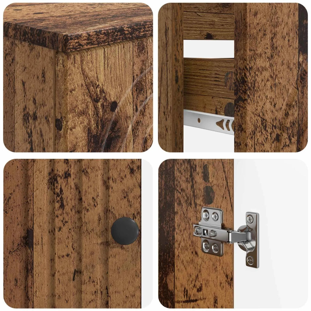 Set di Armadi da Bagno da 2 Pezzi ALKMAAR Legno antico 3417997
