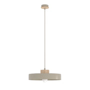 Lampada sospesa KIVI Japandi beige, legno, 1xE27