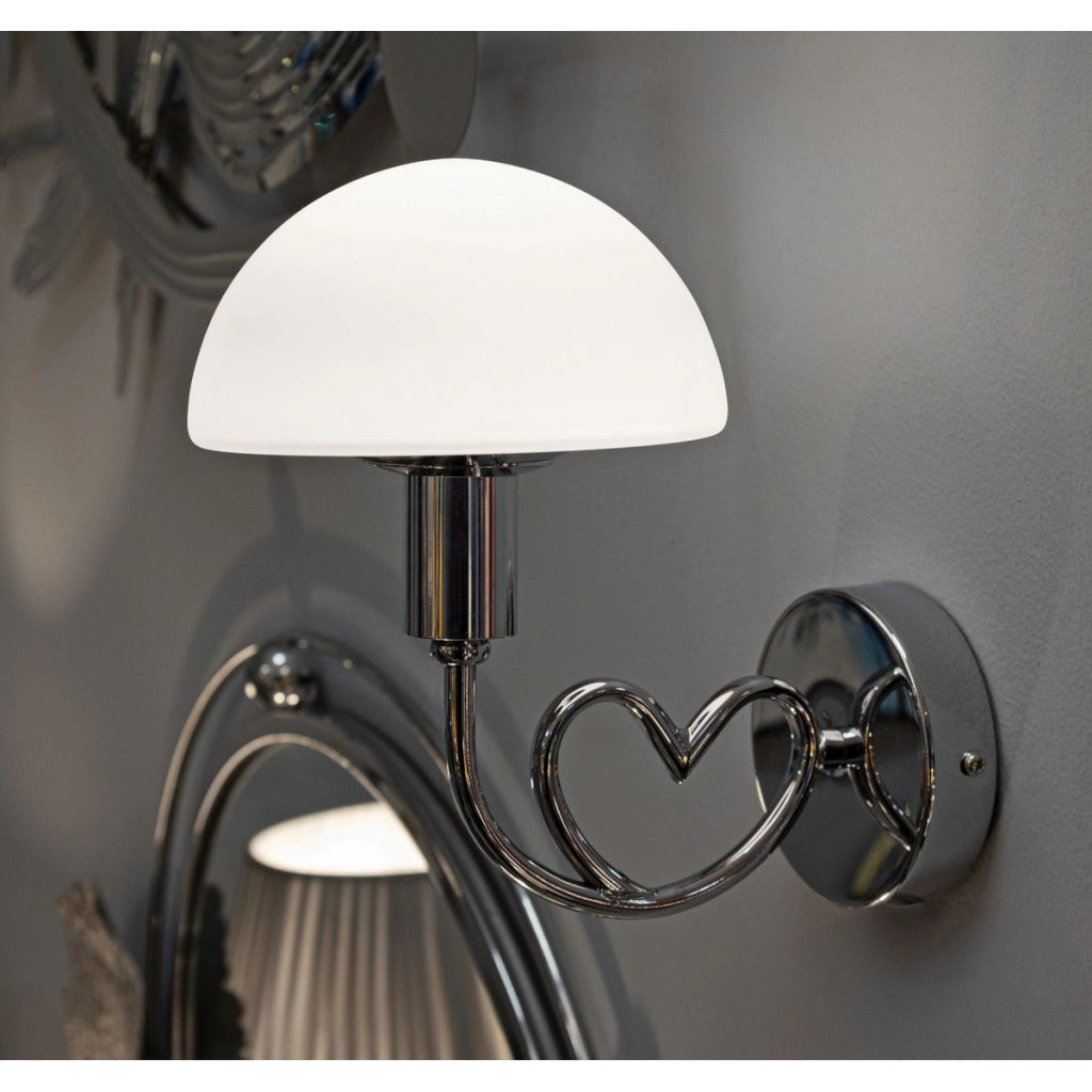 Lampada a Parete VKH70, Argento, Metallo, 23x15x22 cm