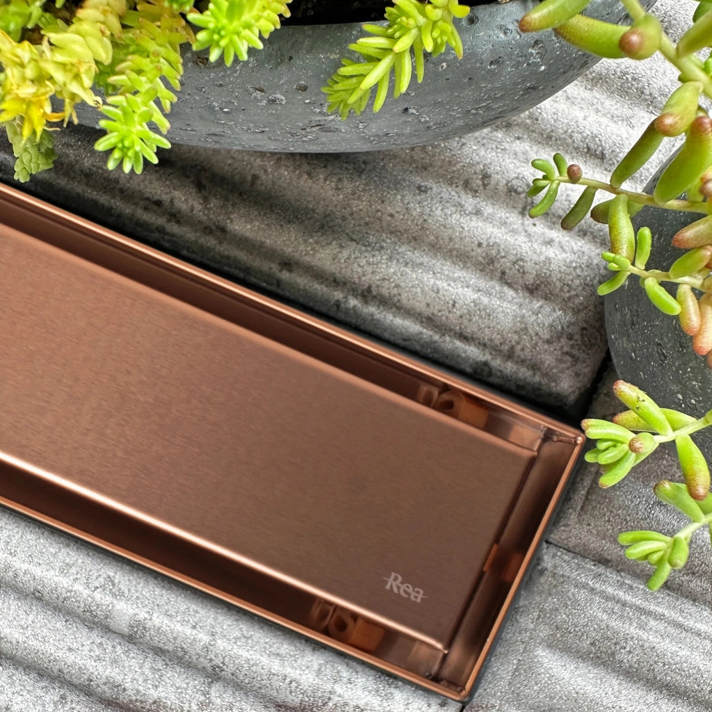 Scarico Lineare Rea Neox Pro Brush Copper 60
