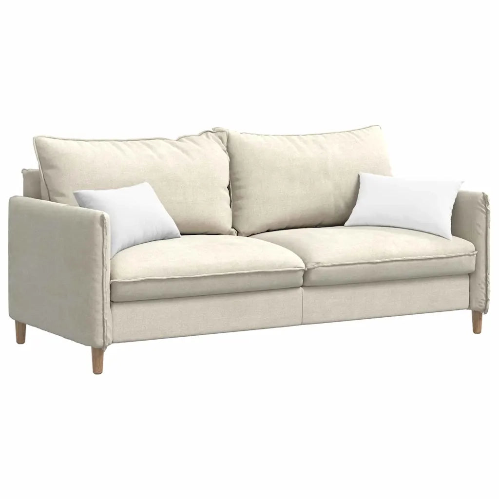 Cuscini da Divano 2 pz-Set di 2 Cuscini per Sofa Bianco 50 x 30 cm Tessuto