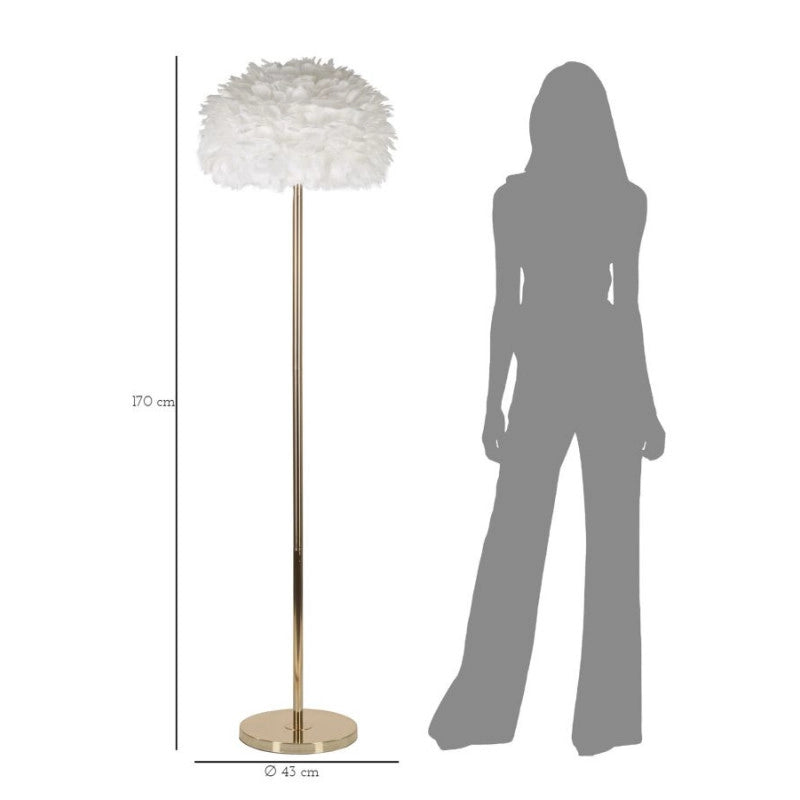 Lampadelle A Da Terra Feathers Slim Bianca cm ø 43x170