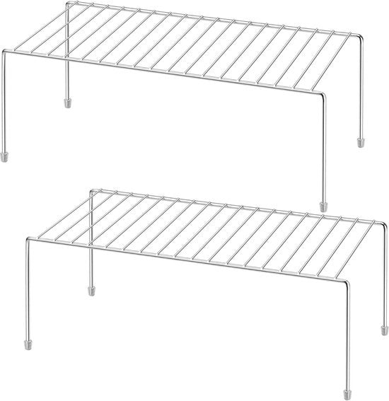 Cassetta di stoccaggio per cucina - set da 2 - cromato