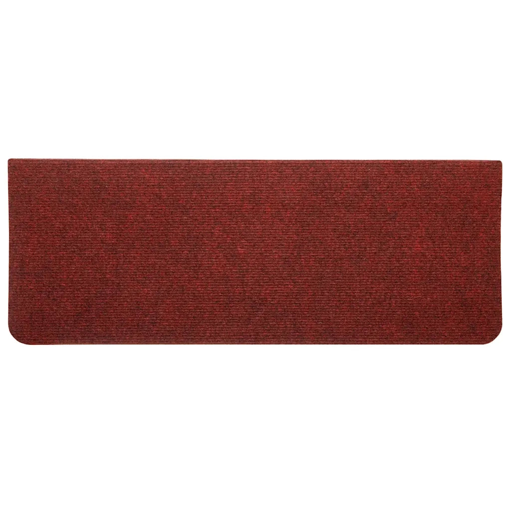 Tappetini Autoadesivi per Scale 15 pz 65x24,5x3,5 cm Rosso 343480