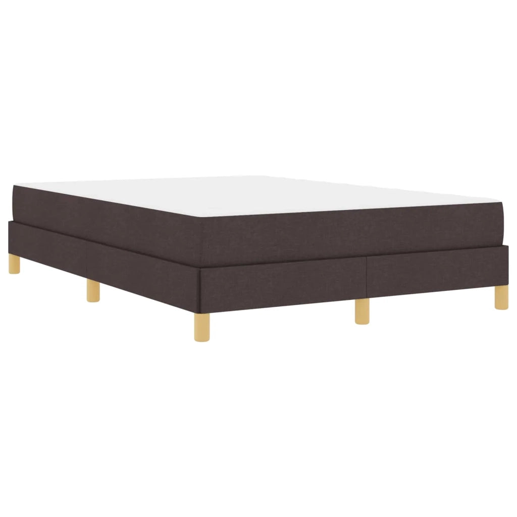 Letto a molle con materasso Marrone Scuro 140 x 200 cm Tessuto
