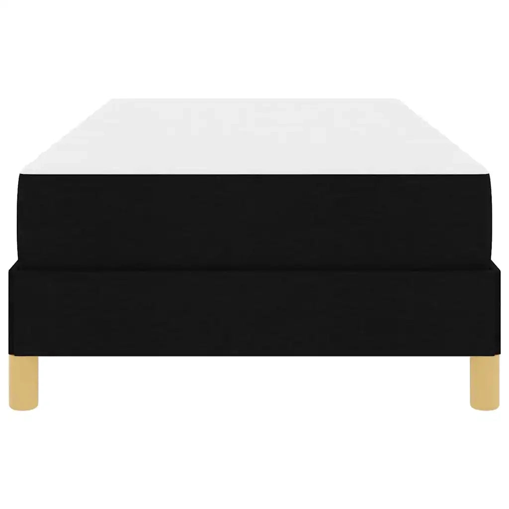 Letto a molle con materasso Nero 100 x 200 cm Tessuto