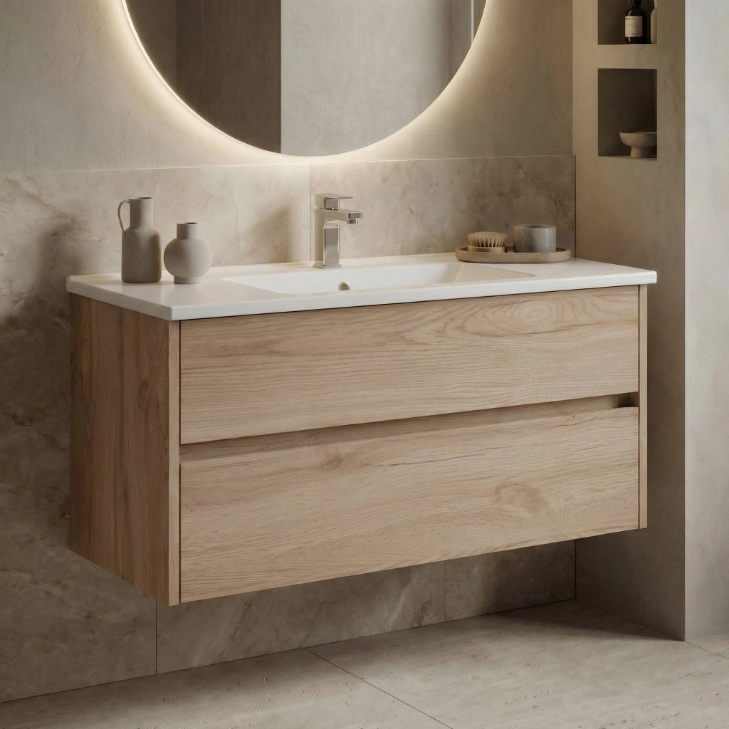 Mobile lavabo "Side 100 v3" - 100 x 45 x 52 cm - Rovere