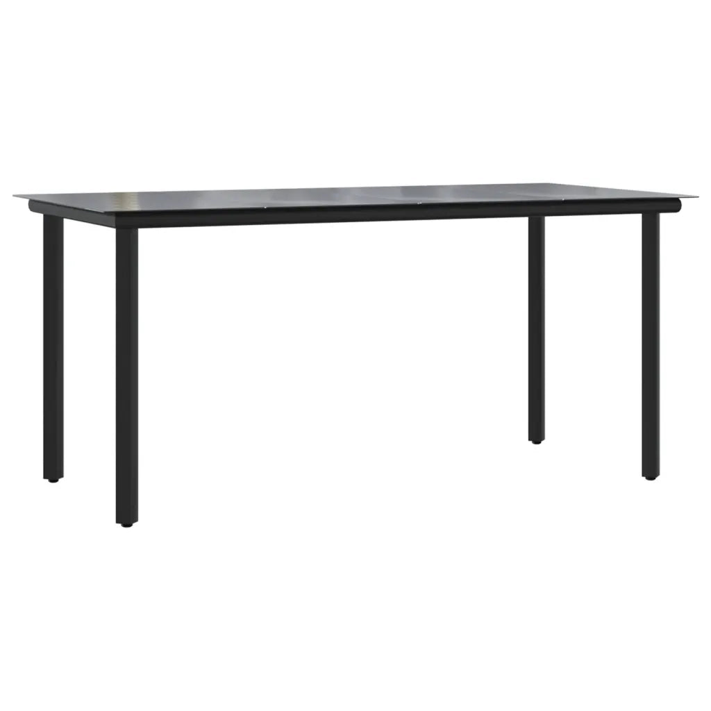 Set da Pranzo da Giardino 7 pz Nero 3156497