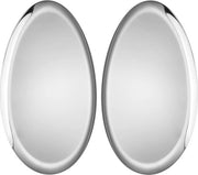 Doccia multifunzionale in acciaio inox a forma di oliva. Dimensioni: 32 cm di lunghezza e 24 cm di massima larghezza. Zavorra in zinco, 2 pezzi.