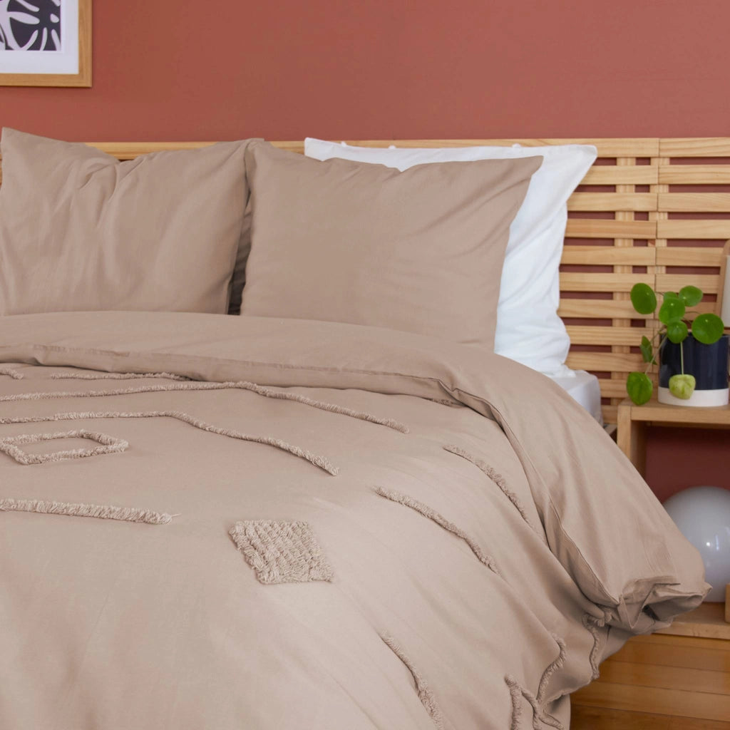 Set biancheria da letto di cotone rosa, 2 posti