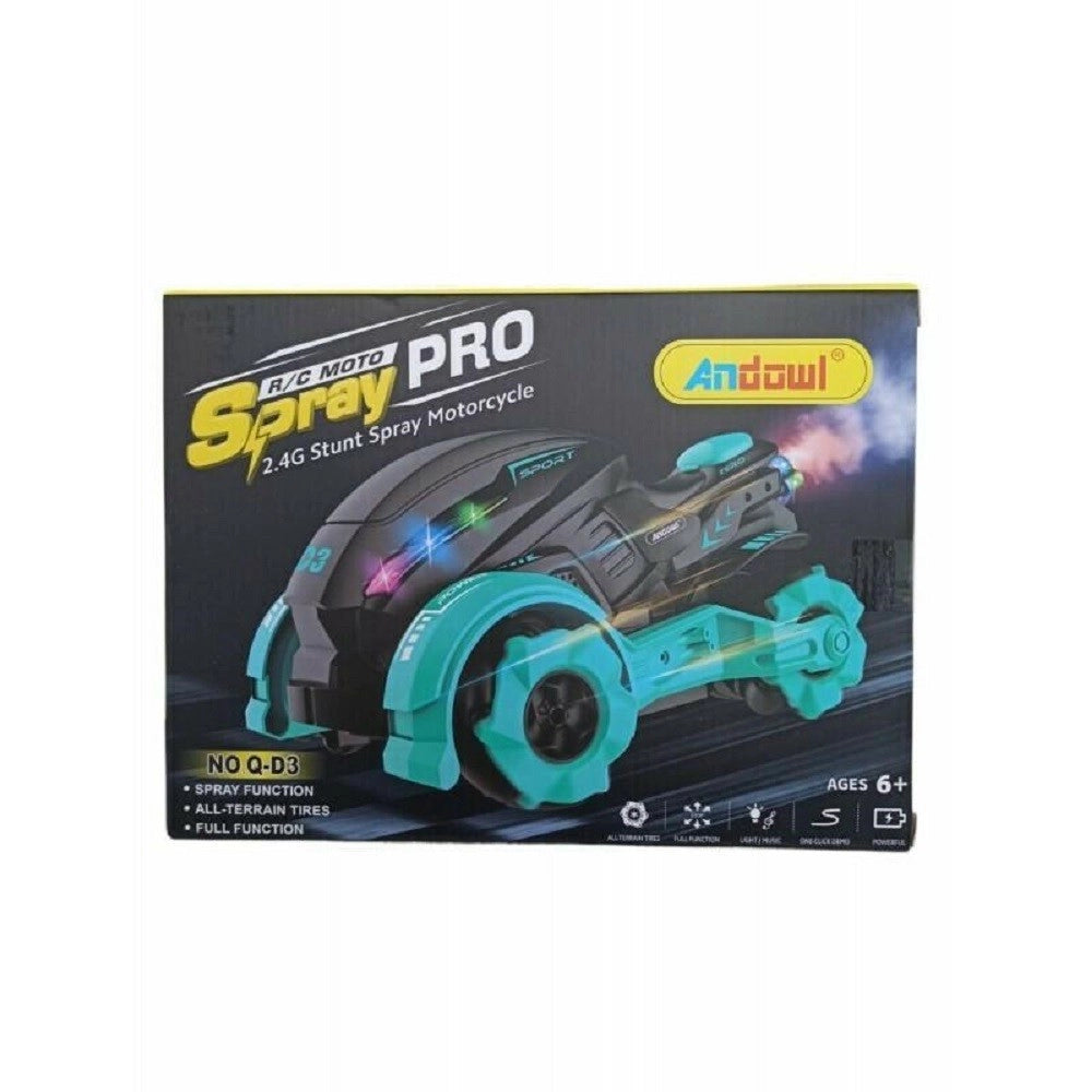 Trade Shop - Motocicletta Acrobatica Telecomandata Con Effetto Sonoro Spruzzi D'acqua Q-d3 -