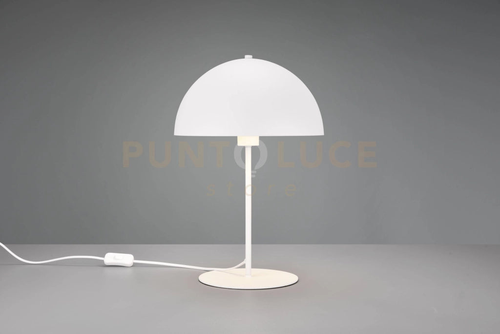 NOLA LAMPADA DA TAVOLO METALLO BIANCO FORMA FUNGO H. 45CM 1 LUCE ATTACCO E14