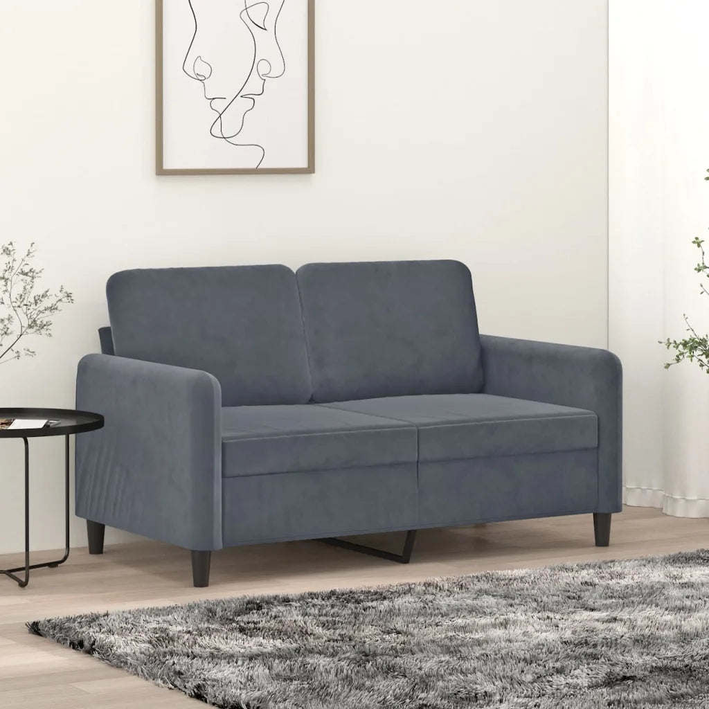 Divano a 2 Posti-Sofa 2 Posti grigio scuro 120 cm in Velluto 699593